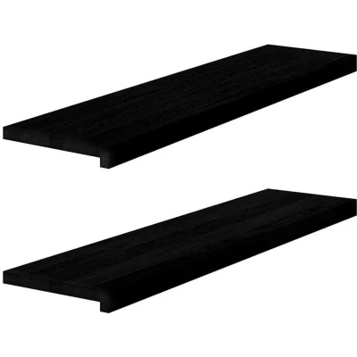 Image of vidaXL Window Sills 2 pcs Dark Brown 100x30x2 cm Solid Wood Oak
