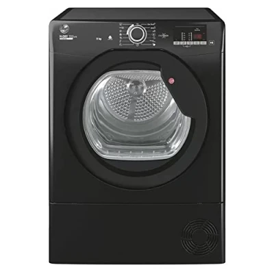Image of Hoover HLEC9DGB H Dry 300 9kg Condenser Tumble Dryer, Black, Sensor dry, NFC