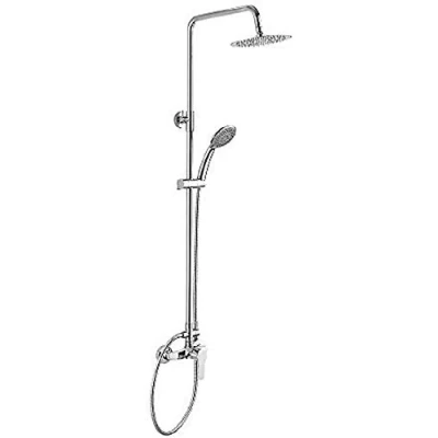 Image of Ibergrif Star, Exqosed Rainfall Shower System Kit, Mixer Tap Set, Chrome