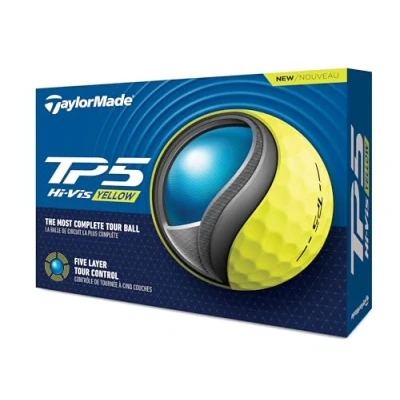 Image of TaylorMade TM24 TP5 Golf Balls 12 Ball Pack Yellow