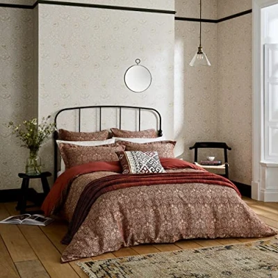 Image of Morris &amp; Co Crown Imperial Duvet Cover Single Red