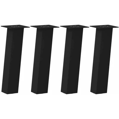Image of vidaXL Coffee Table Legs 4 pcs Black 30 cm Steel