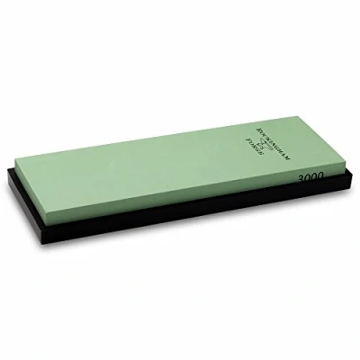 Image of Rockingham Forge SUPERSHARP Whetstone, 3000 Grit Knife Sharpening Stone, Non Slip Base, 18 x 6 2 cm FINE