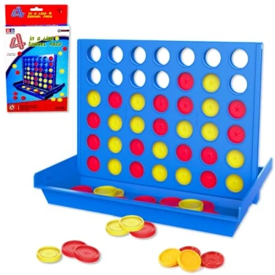 Image of Chennyfun 4 in a Row Game, Classic Board Game for Kids, Four Row, Educational Toys, Family Games Age 3 5 6 7 Year Old Boys Girls Children Adults