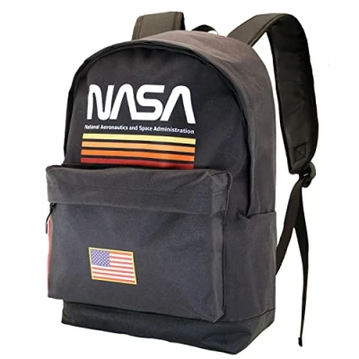 Image of NASA Black FAN HS Backpack, Black, 18 x 30 43 cm, Capacity 22 L