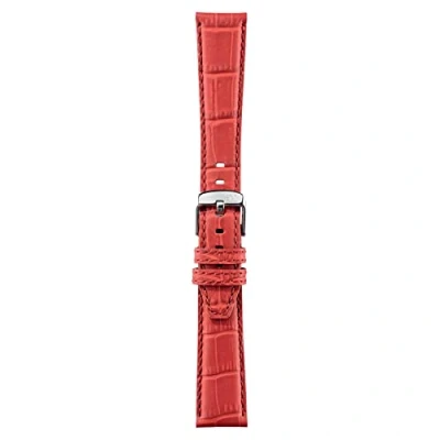 Image of Morellato Red Alligator Embossed Calf Leather Watch Strap, red, 20mm, Strap
