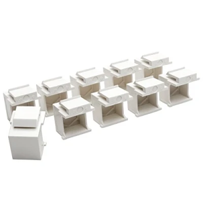 Image of TRIPP LITE Snap In Blank Keystone Jack Insert, 10 Pack, White (N040 010 WH)