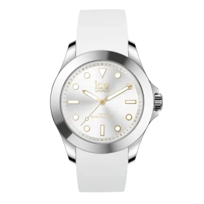 Image of Ice Watch Steel Classic White Gold WoMens 020384 Silicone One Size