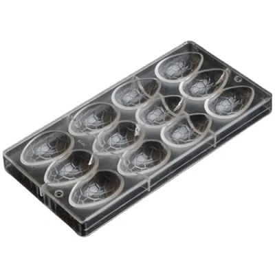 Image of Easter Egg Shaped Chocolate Mold Clear Polycarbonate DIY PC Plastic Baking Mould