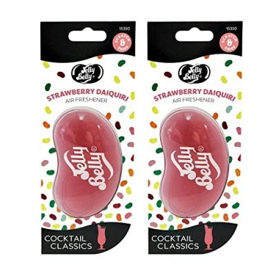 Image of Jelly Belly 15350A 3D Bean Air Freshener Strawberry Daiquiri Red