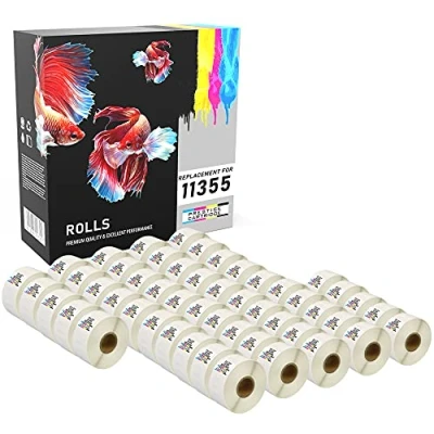 Image of Prestige Cartridge 11355 19 mm x 51 Address Labels Roll for Dymo Labelwriter 320/400/450/4XL (Pack of 50)
