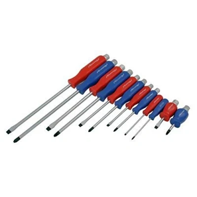 Image of neilsen CT1506 Flat and Pozi Screwdriver Set Silver (12 Piece)