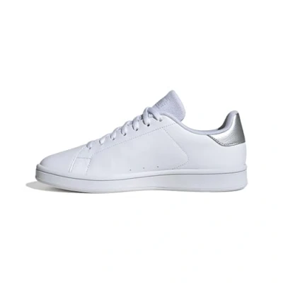 Image of adidas Women&#039;s Urban Court Shoes, FTWR White/Silver met./Silver met, 4 UK