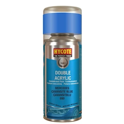 Image of Hycote Double Acrylic Aerosol Car Spray Paint, Mercedes Cavansite Blue, 150 ml