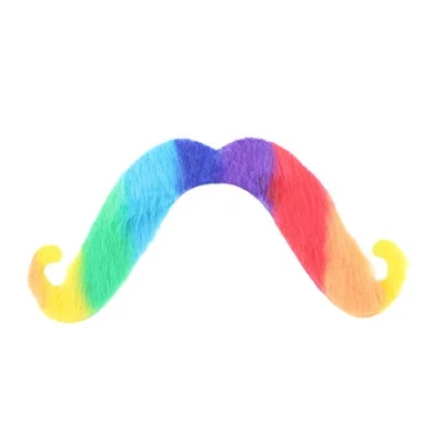 Image of Zac&#039;s Alter Ego Multicoloured Rainbow Moustache