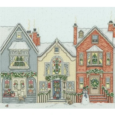 Image of Bothy Threads Counted Cross Stitch Kit Snowy Street