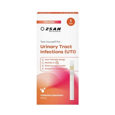 Image of 2San UTI Rapid Test Kit 1 Pack Fast &amp; Reliable Detection of Urinary Tract Infections Results in 2 Minutes Easy to Use at Home Monitor Your Health