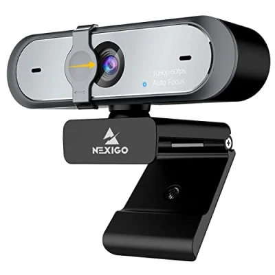 Image of NexiGo N660P 60FPS 1080P Webcam with Software Control, Dual Microphone &amp; Cover, AutoFocus, HD USB Computer Web Camera, for OBS Gaming Zoom Skype FaceTime Teams