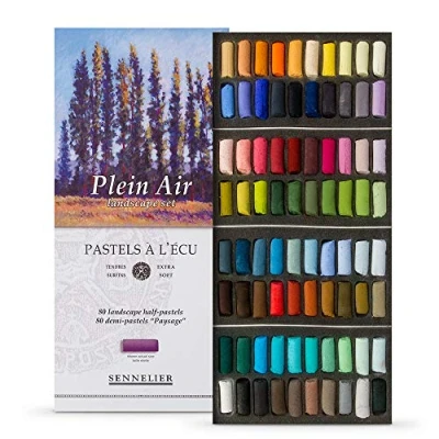 Image of Sennelier Pastels Soft Half ST PKG, Acrylic, Plein Air Landscape, 80 Count (Pack of 1)