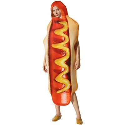 Image of EraSpooky Unisex Food Hot Dog Costume Fancy Dress Halloween Party Funny Outfit for Adult Men Women