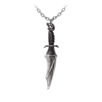 Image of Alchemy Gothic Vampyre Knife Pendant Necklace silver colored Gothic, tin alloy