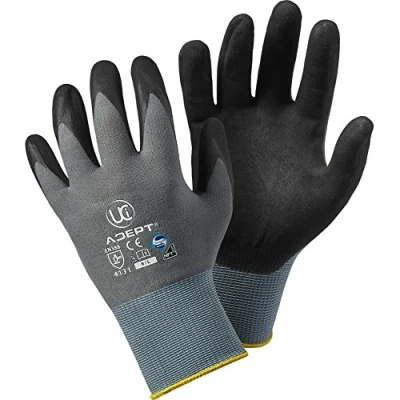 Image of 10 x UCI Adept Nylon &amp; Lycra Comfortable Breathable NFT Nitrile Foam Gloves (10/XL)