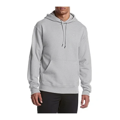 Image of Champion Men&#039;s Powerblend Pullover Hoodie Hoody, Oxford Gray, L UK