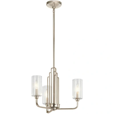 Image of Kichler Kimrose Multi Arm Pendant Ceiling Light Polished Nickel