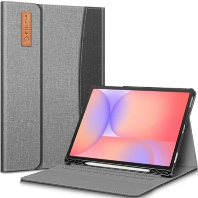 Image of Fintie Case for Samsung Galaxy Tab S9 FE 5G 10.9 Inch/Galaxy 11 Inch 2023 with Built in S Pen Holder, Multiple Angle Portfolio Business Cover Pocket Auto Sleep/Wake, Gray