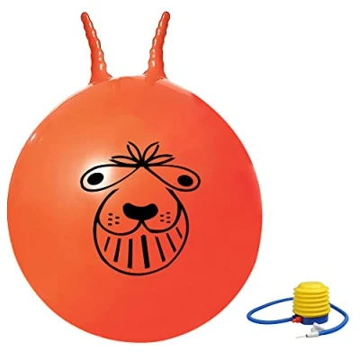 Image of Crystals Space Hopper Jumping Ball for Kids Inflatable Bouncy with Manual Pump Toys Fun Activity (80 cm Hopper)