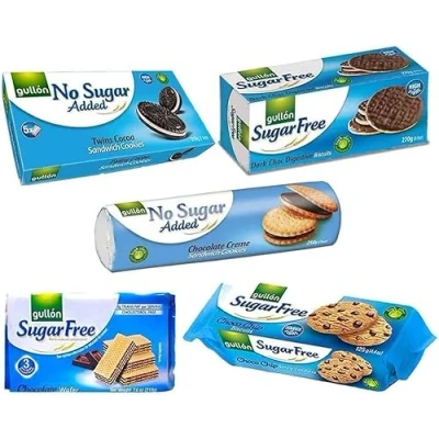 Image of Gullon Sugar Free Biscuits Chocolate Mixed Selection Pack (5 Pack)
