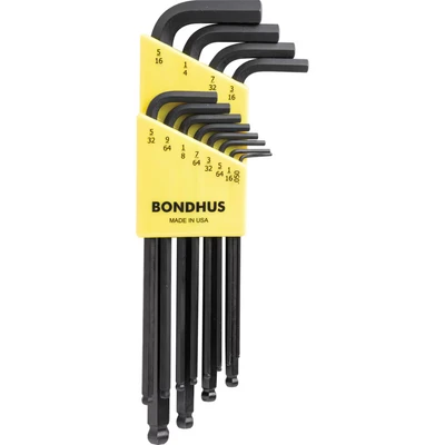 Image of Bondhus BLX12 Hexagon Ball End Key/L Wrench Set 0.050&quot; 5/16&quot; (12 Piece)