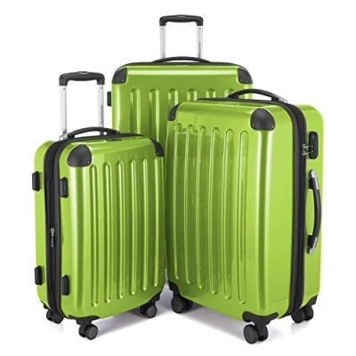 Image of HAUPTSTADTKOFFER Alex Set of 3 Hard side Luggages Trolley Suitces Expandable, (S, M &amp; L), applegreen