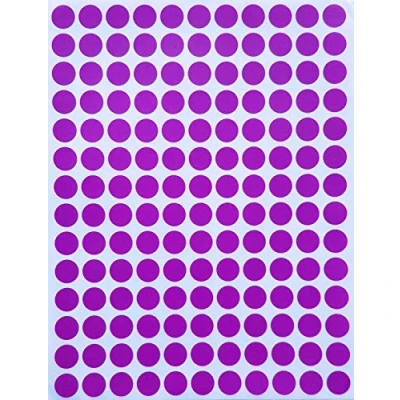 Image of Color Coding Labels 10 mm (1 cm) Purple Dot Stickers 2100 Pack by Royal Green