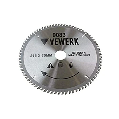 Image of VEWERK TCT Circular Wood Saw Blade 216 X 30MM 80T 9083
