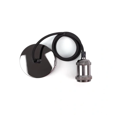 Image of Indoor Pendant Lamp Holder E27 Gunmetal Integral LED