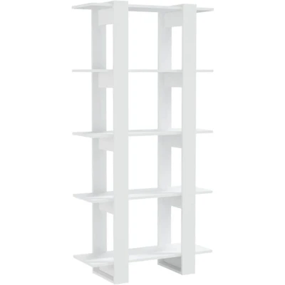 Image of vidaXL Book Cabinet/Room Divider White 80x30x160 cm Engineered Wood