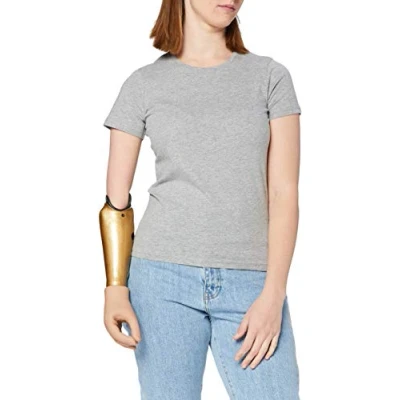 Image of Stedman Apparel Women&#039;s Classic T/ST2600 Regular Fit Short Sleeve T Shirt, Grey Heather, Size 10 (Manufacturer Size:Small)