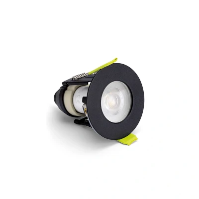 Image of Evofire Mini Fire Rated GU10 Downlight IP65 Black Integral LED