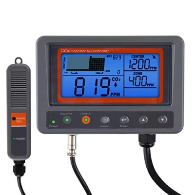 Image of CO2 Controller Carbon Dioxide Meter Monitor Day and Night Relay Function, NDIR Sensor for Green House, Grow Rooms, Factory, Home, Office