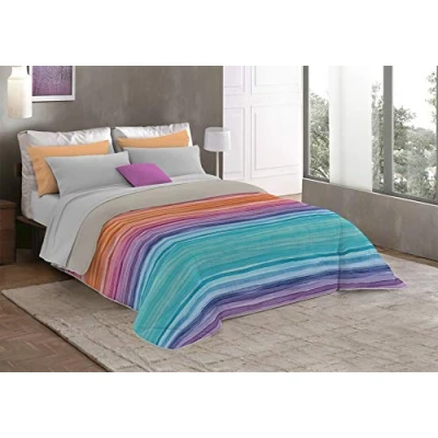 Image of Italian Bed Linen MB Home Italy “Fantasy Winter Quilt, Rainbow, 170x260 cm
