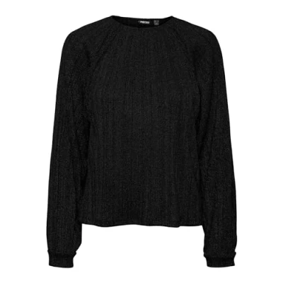 Image of PIECES Women&#039;s Pcdalilah New LS Top Shirt, Black, M