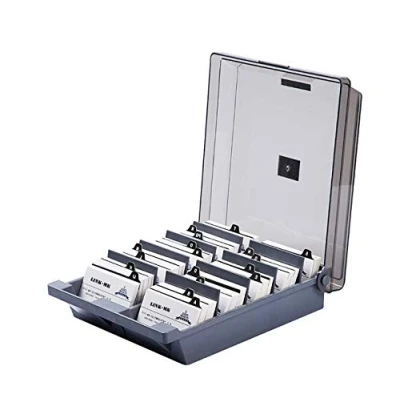 Image of Catekro Business Card Holder Index Files Box Storage Magnetic Classification A Z Four Compartment (1000 Cards)