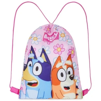 Image of Bluey Drawstring Swim Bag for Girls, String Swimming Bag, School, Sports, Travel, PE