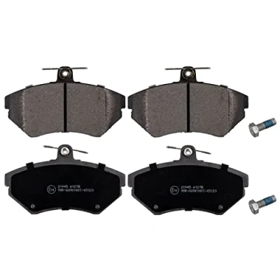 Image of 8A0698151A, 8D0698151E, 8D0698151L, 8E0698151, 8E0698151A Brake pad set BLUE PRINT ADV184269 Front Axle with screw AUDI: A4 B5 Saloon, Avant