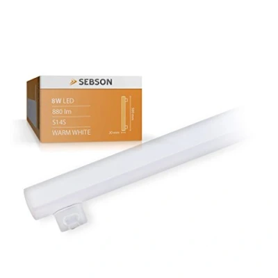 Image of SEBSON S14S LED Light Bulb 8W Warm White 3000K 50cm Length 60W Replacement for Bulb, 880lm, 150º Beam Angle, not dimmable Tube Lamp ø30 x 500mm