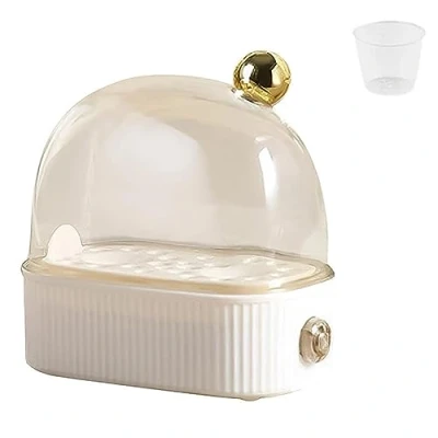 Image of GeRRiT Small Egg Cooker,Egg Steamer,2 Capacity Electric Cooker for Hard Boiled Eggs Quick Cooking, Perfect Dormitory, Household (White)