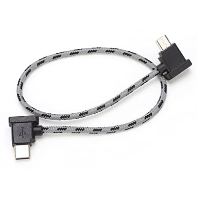 Image of Data Cable, RC Drone Right Angle Type C to Micro USB Cable Compatible with DJI Mavic Air 2 / Mini Remote Controller