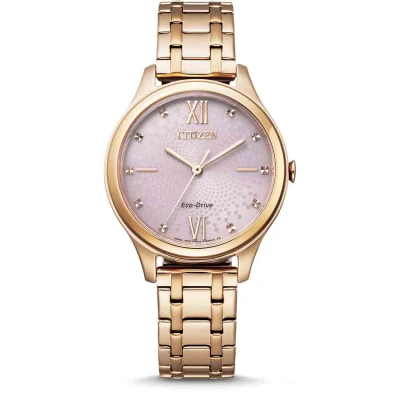 Image of CITIZEN Women&#039;s Analogue Eco Drive Watch with Stainless Steel Strap EM0503 75X