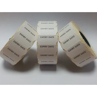 Image of CT4 26mm x 12mm Price Gun Labels Printed &#039;Expiry Date&#039; 10 Rolls / 15,000